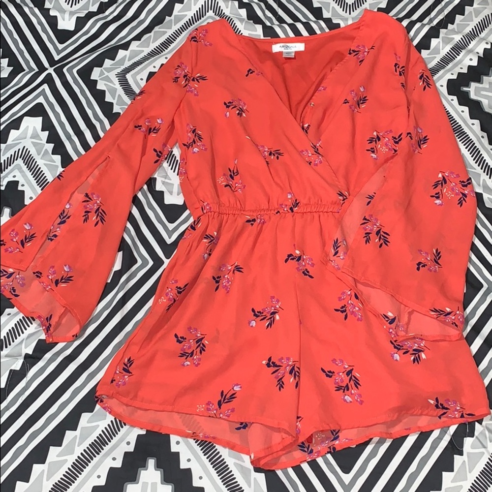 Low Cut Floral Romper